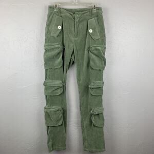 YTG Cargo Pants Womens Small Corduroy Multi Pocket Utility Streetwear
